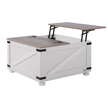 KLLT-02 - Rustic Lift-Top Coffee Table with Hidden Storage