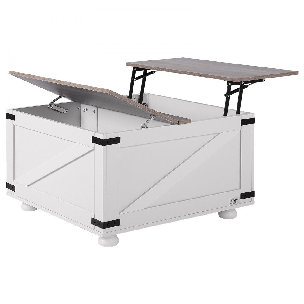 KLLT-02 - Rustic Lift-Top Coffee Table with Hidden Storage