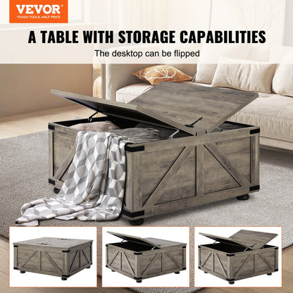 KLLT-06 - 36" VEVOR Flip-Top Coffee Table with Storage and Style