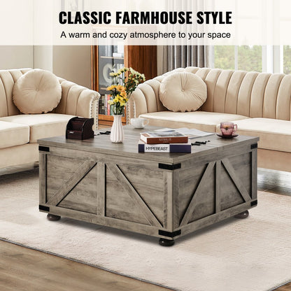 KLLT-06 - 36" VEVOR Flip-Top Coffee Table with Storage and Style