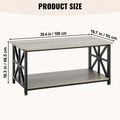 KLLT-07 - 40" Flip-Top Farmhouse Coffee Table with Ample Storage