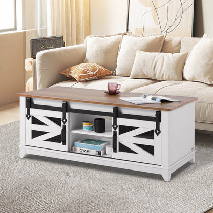 KLLT-08 - 48" Lift-Top Farmhouse Coffee Table with Storage