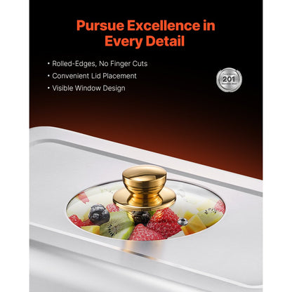 HZ-433B - 4 Qt Gold Stainless Steel Chafing Dish Set for Events