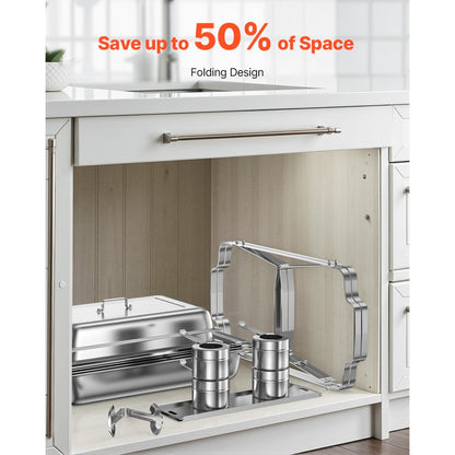 HZ-433 - Elegant 8Qt Stainless Steel Chafing Dish Set for Events