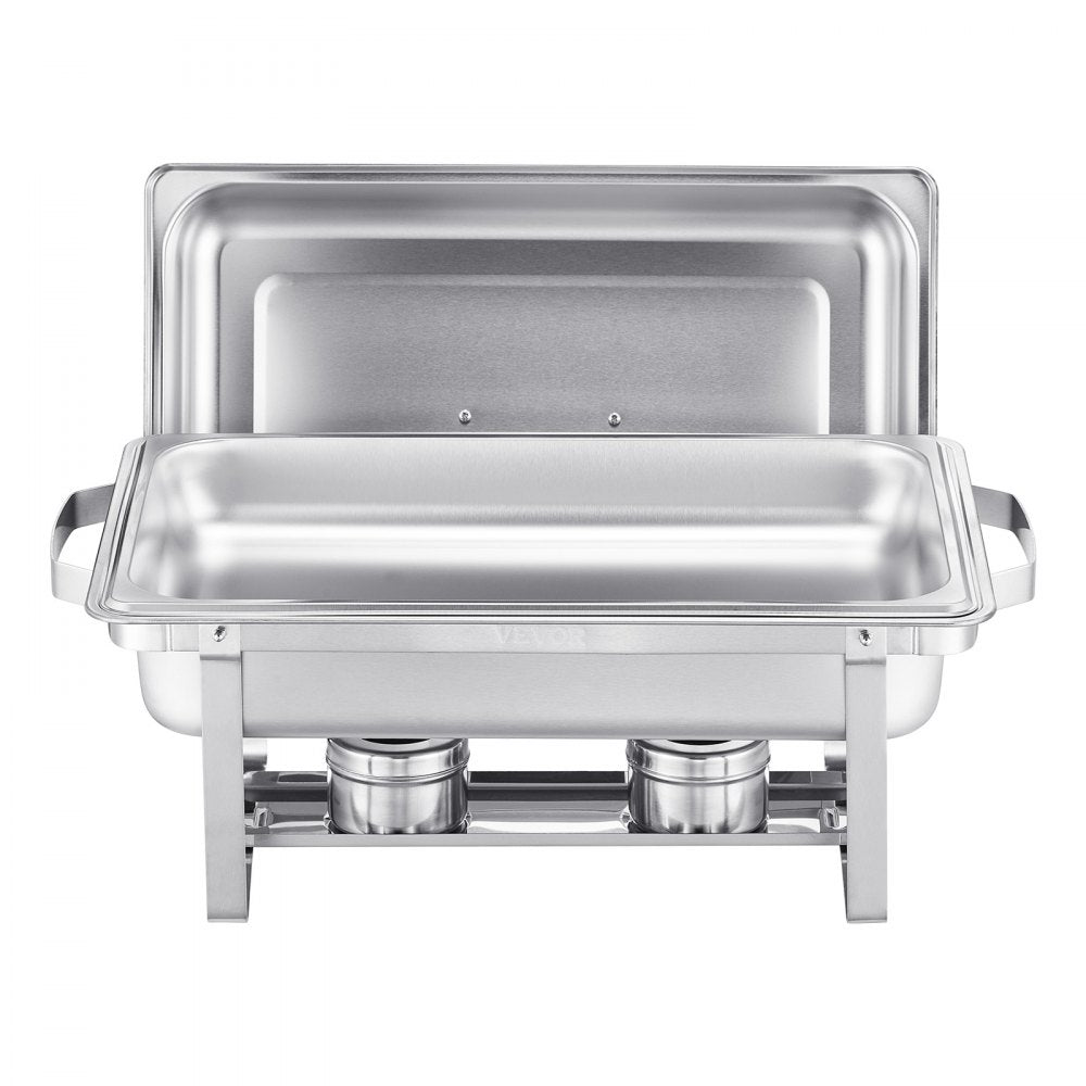 HZ-433 - Elegant 8Qt Stainless Steel Chafing Dish Set for Events