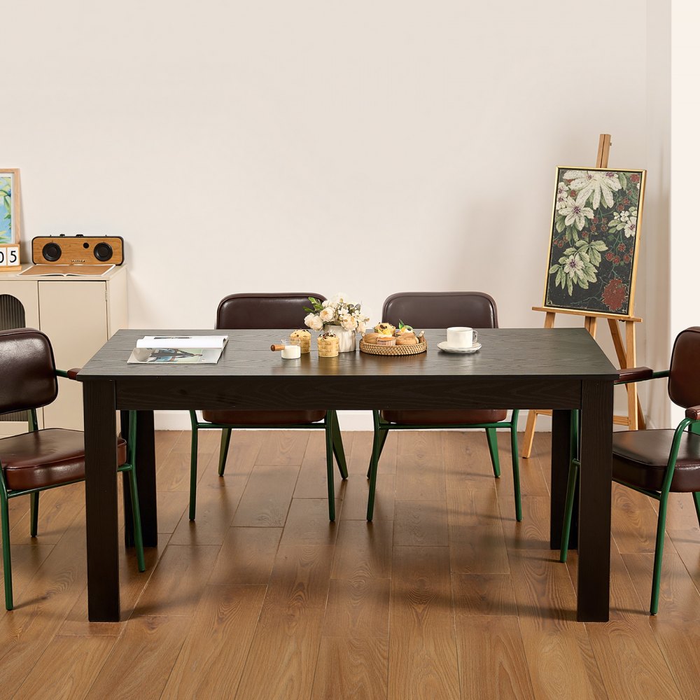 SR245370 - Durable 63in MDF Dining Table for 4-6, Elegant & Functional