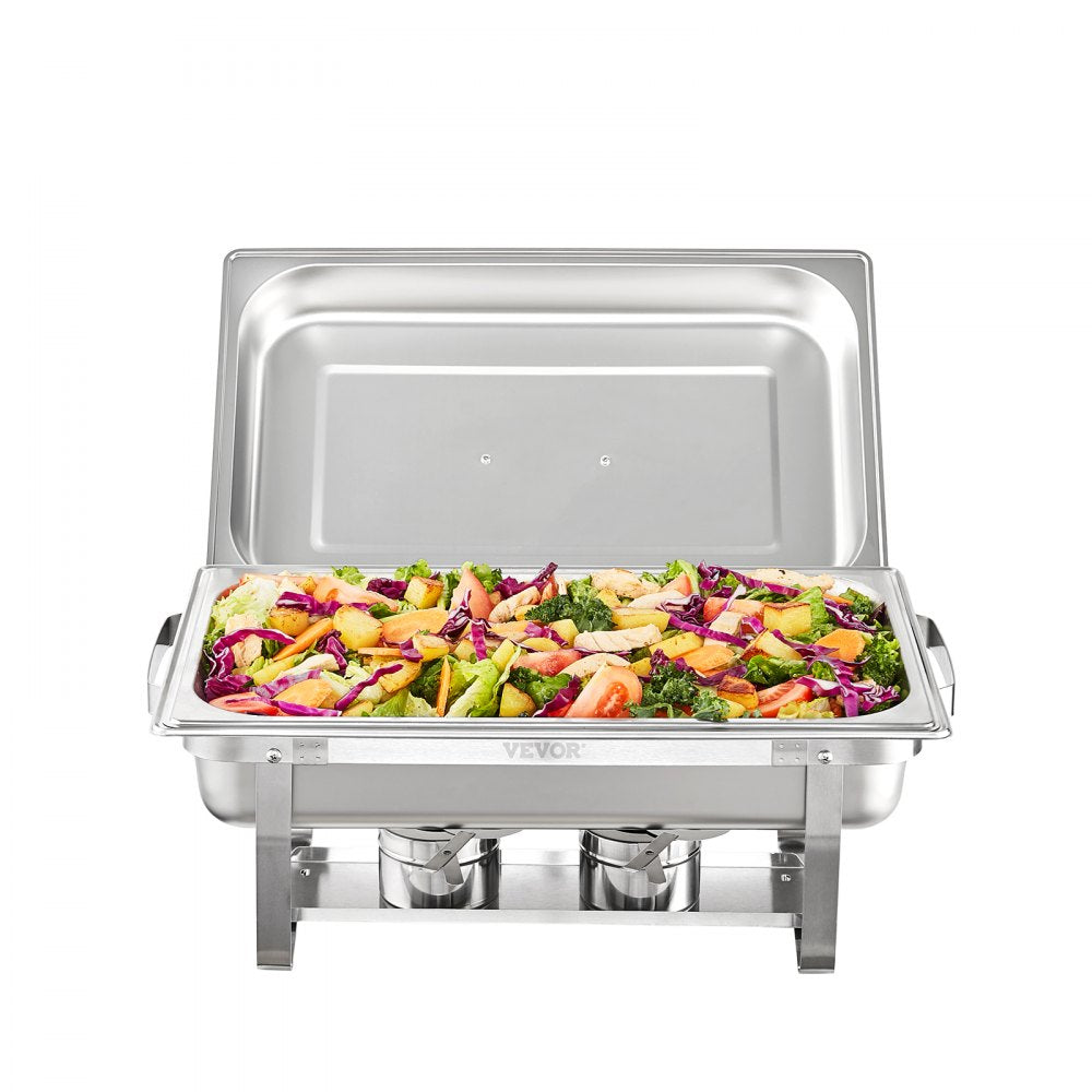 DT-C1012 - Stainless Steel Chafing Dish Set with 8Qt & 4Qt Pans