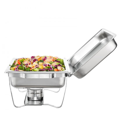 DT-C1012 - Stainless Steel Chafing Dish Set with 8Qt & 4Qt Pans
