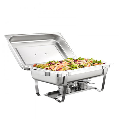 DT-C1012 - Stainless Steel Chafing Dish Set with 8Qt & 4Qt Pans