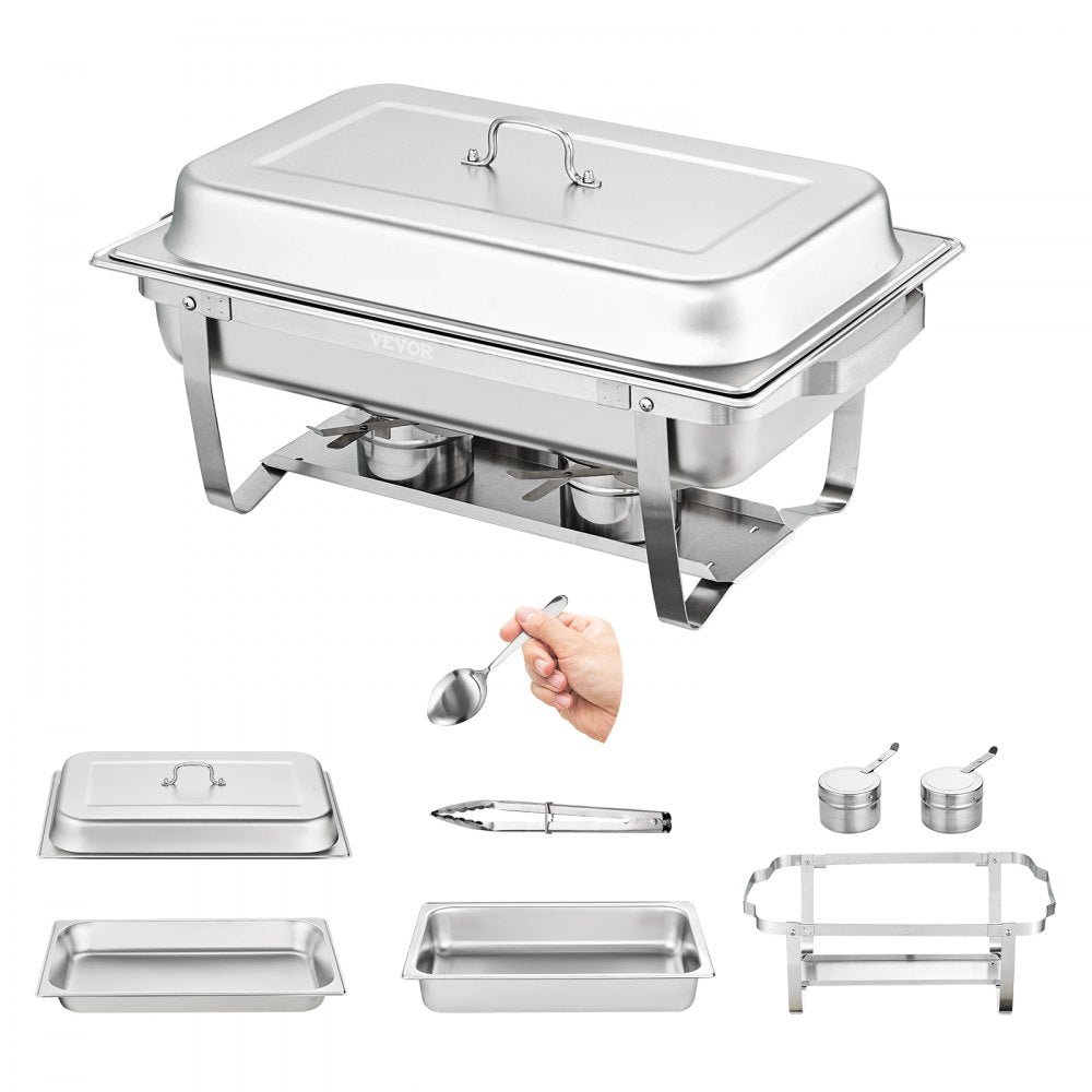 DT-C1014 - 8 Qt Stainless Steel Chafing Dish Set for Buffets