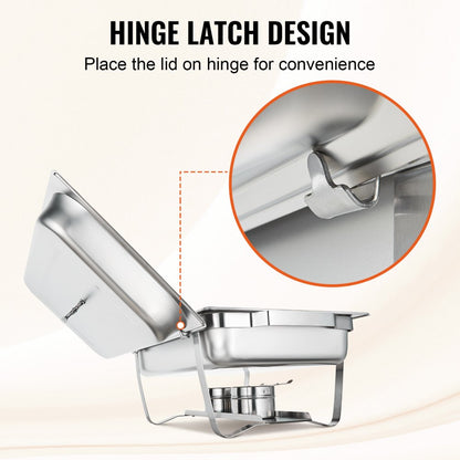 DT-C1016 - 8 Qt Stainless Steel Chafing Dish Set for Events