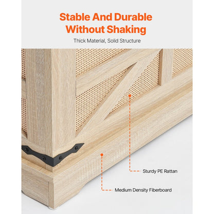 HYCT-MZBT-008 - Modern Dual Lift-Top Rattan Coffee Table with Storage