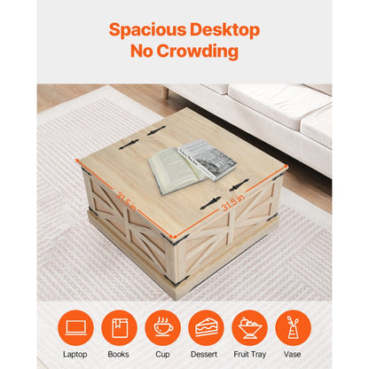 HYCT-MZBT-008 - Modern Dual Lift-Top Rattan Coffee Table with Storage