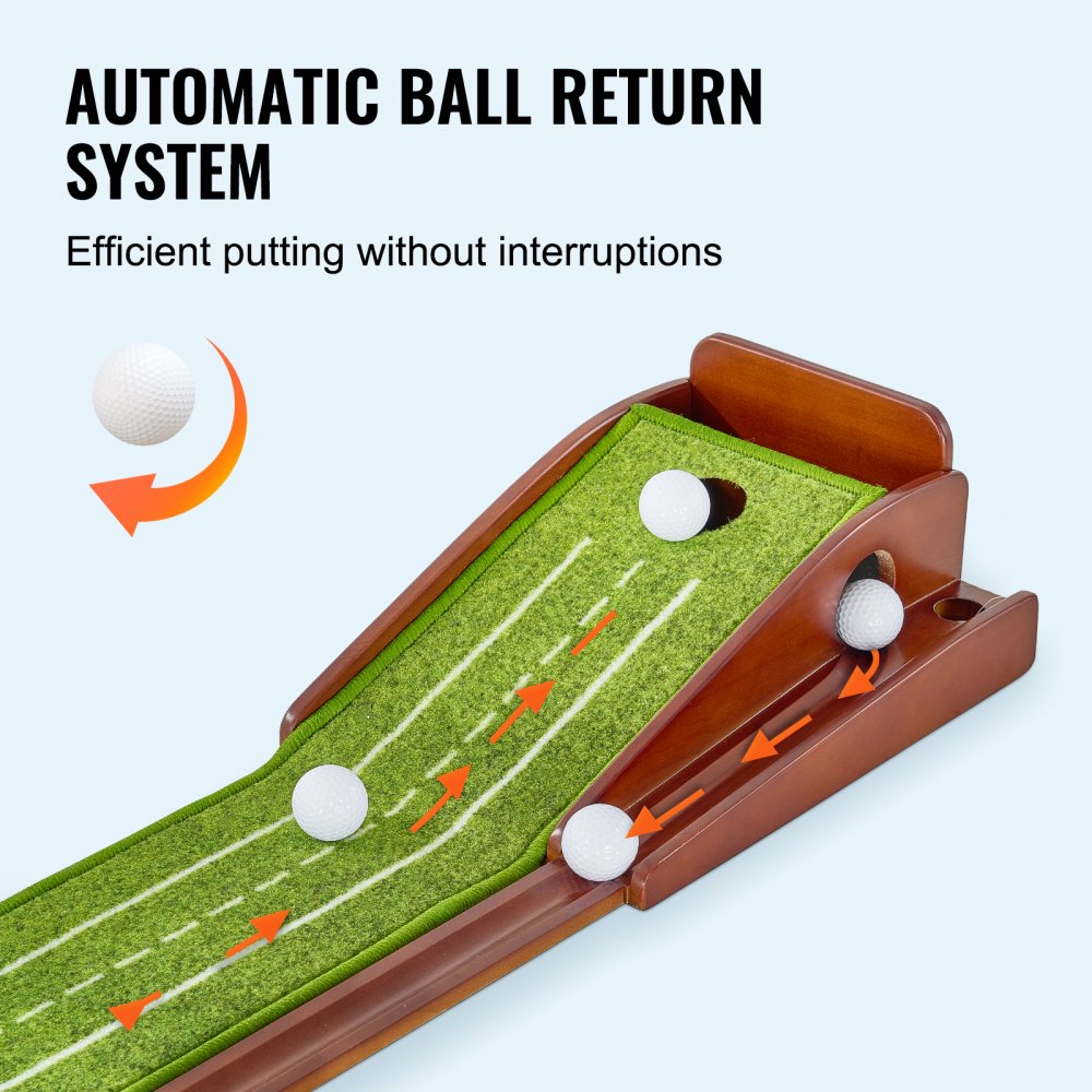 GPLXQ1D19250 - Portable Indoor Golf Putting Mat with Automatic Ball Return