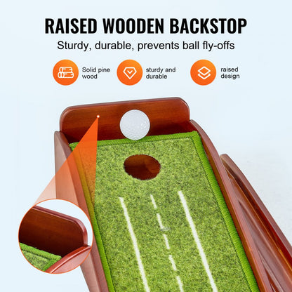 GPLXQ1D19250 - Portable Indoor Golf Putting Mat with Automatic Ball Return