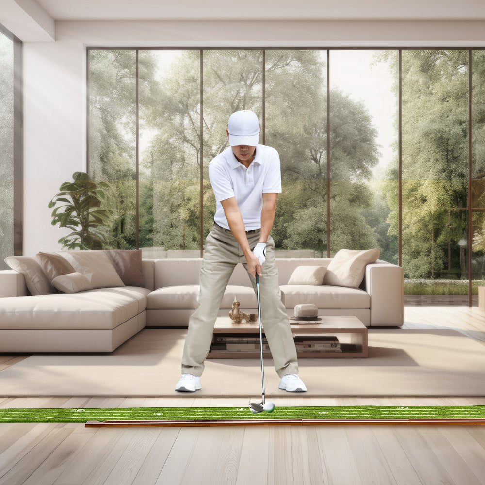 GPLXQ1D19250 - Portable Indoor Golf Putting Mat with Automatic Ball Return