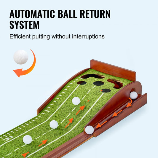 GPLXQ5D30300 - Indoor Golf Putting Mat with Automatic Ball Return System