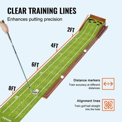 GPLXQ5D30300 - Indoor Golf Putting Mat with Automatic Ball Return System