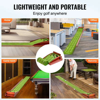 GPLXQ5D30300 - Indoor Golf Putting Mat with Automatic Ball Return System