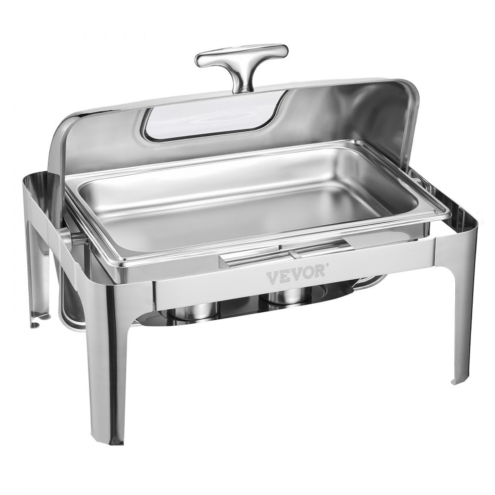 JZY723KS1/2 - Premium 4Qt Stainless Steel Chafing Dish Set for 8 Guests
