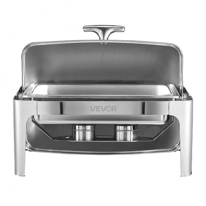 JZYQG1/1 - 9Qt Stainless Steel Chafing Dish Set for 8+ Guests
