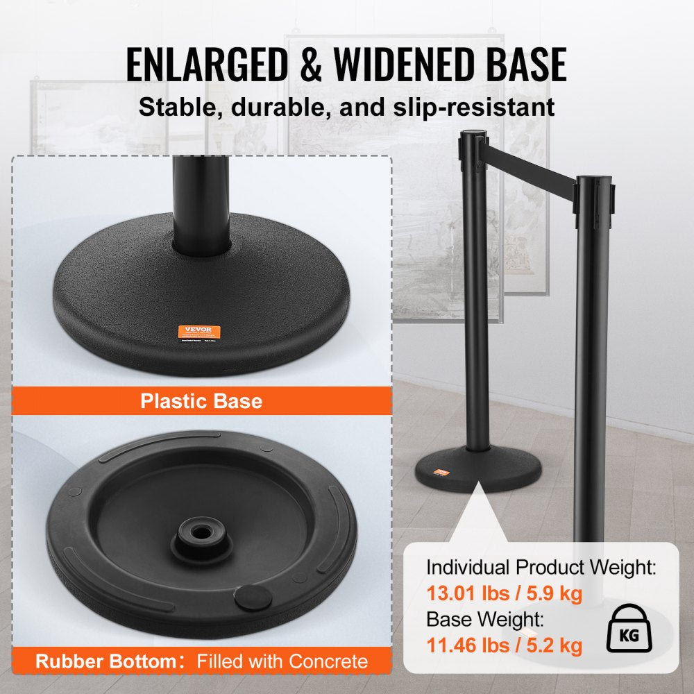 SL2MHGHD-2 - 6.5FT VEVOR Stanchion with Retractable Belt for Crowd Control