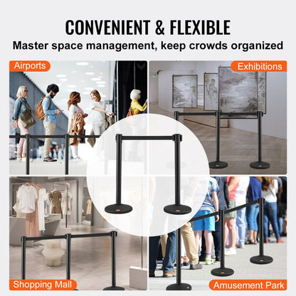 SL2MHGHD-2 - 6.5FT VEVOR Stanchion with Retractable Belt for Crowd Control