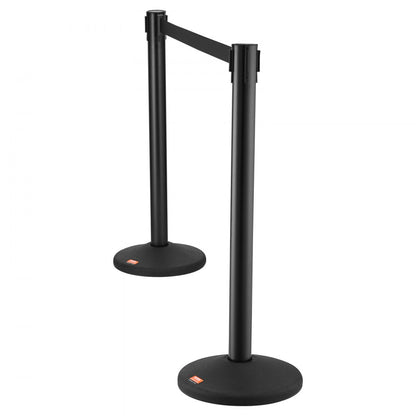 SL2MHGHD-6 - VEVOR 6-Pack Stanchions with 6.5FT Retractable Belts for Crowd Control