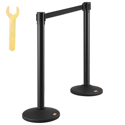 SL2MHGHD-6 - VEVOR 6-Pack Stanchions with 6.5FT Retractable Belts for Crowd Control