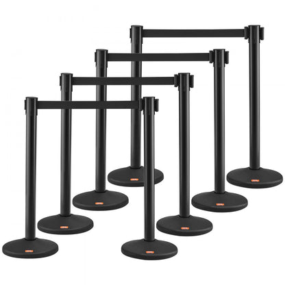 SL2MHGHD-8 - Durable PVC Stanchions with 6.5FT Retractable Belts for Crowd Control
