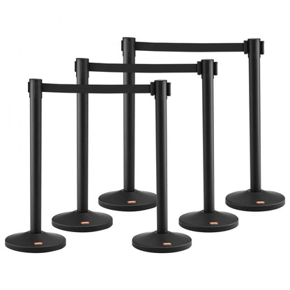 2MIHGHDTC-6 - Durable VEVOR Stanchion with 3 x 6.5FT Retractable Belts