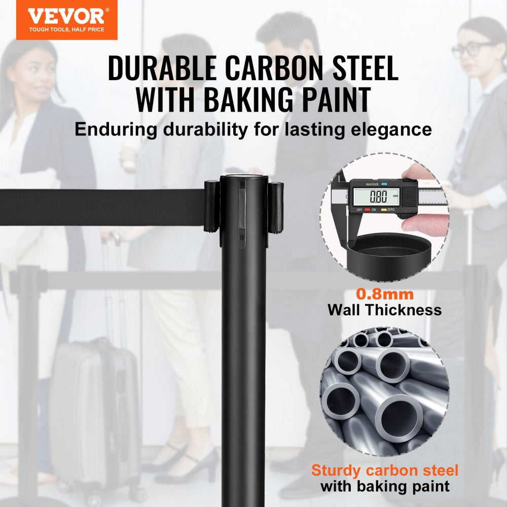 3.5MIHGHD350BXG-2 - Durable Carbon Steel Stanchions with 11ft Retractable Belt