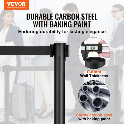 3.5MIHGHD350BXG-2 - Durable Carbon Steel Stanchions with 11ft Retractable Belt