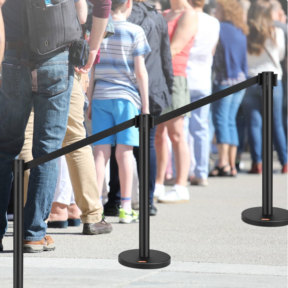 2MIHGHDJD-2 - VEVOR 6.5ft Retractable Stanchions for Effective Crowd Control