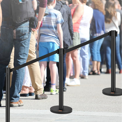 2MIHGHDJD-2 - VEVOR 6.5ft Retractable Stanchions for Effective Crowd Control