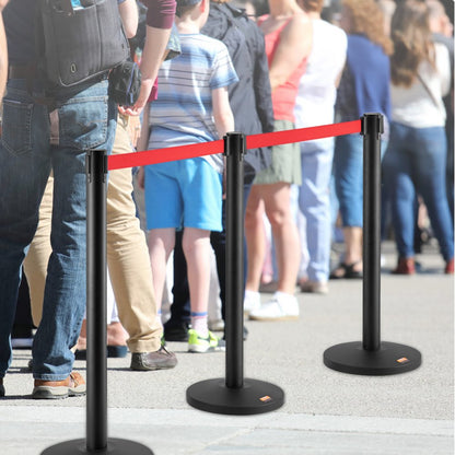 3.5MIHGREDD350BXG-2 - Durable Crowd Control Stanchions with 11FT Retractable Belt