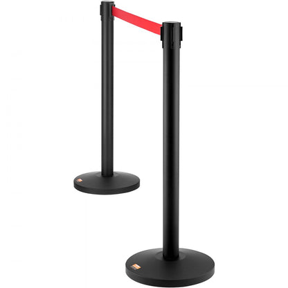 3.5MIHGREDD350BXG-2 - Durable Crowd Control Stanchions with 11FT Retractable Belt