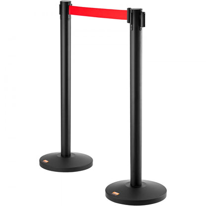 3.5MIHGREDD350BXG-2 - Durable Crowd Control Stanchions with 11FT Retractable Belt