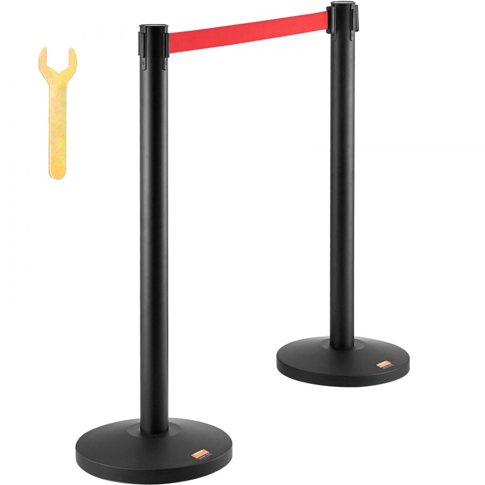 3.5MIHGREDD350BXG-2 - Durable Crowd Control Stanchions with 11FT Retractable Belt