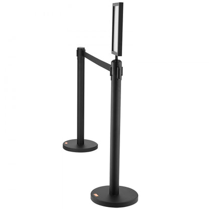 2MIHGHD1CPJD-6 - Durable Stainless Steel Crowd Control Stanchion with Sign Holder