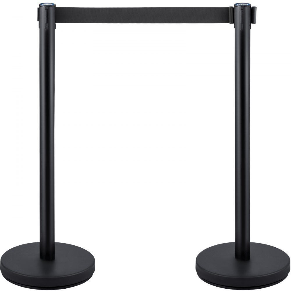 Stanchions 6Pcs - Durable Stainless Steel Crowd Control with 6.6FT Retractable Belts