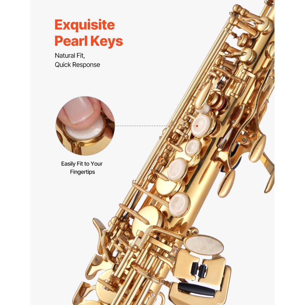 JASS－301 - B Flat Soprano Saxophone Kit with Case & Straps