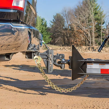 10mmX0.87m - G80 Heavy-Duty Tow Chain with 3/8" Hook for Safe Recovery