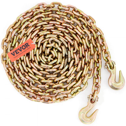 010201866649 - Heavy-Duty 3/8'' x 20' G80 Tow Chain for Secure Transport