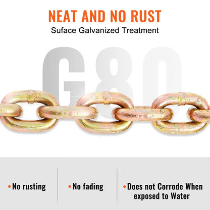 010870131628 - 20ft Manganese Steel Binder Chain, 4900lbs Capacity