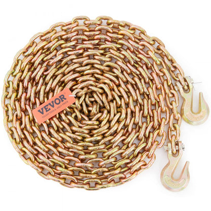 010712695840 - Heavy-Duty G80 Tow Chain, 4900 lbs Capacity, Rust-Resistant