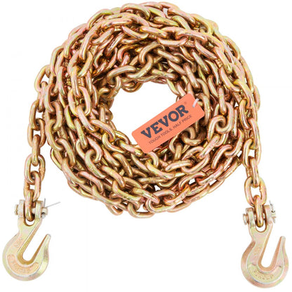 010712695840 - Heavy-Duty G80 Tow Chain, 4900 lbs Capacity, Rust-Resistant
