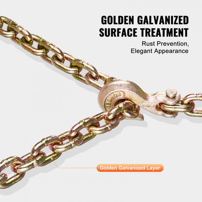 10mmX3m - Durable G80 Tie Down Chain with Grab Hooks for Secure Transport