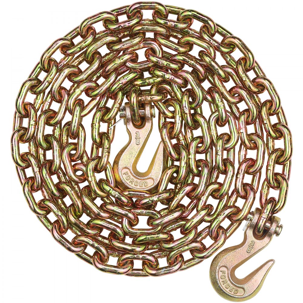 10mmX3m - Durable G80 Tie Down Chain with Grab Hooks for Secure Transport