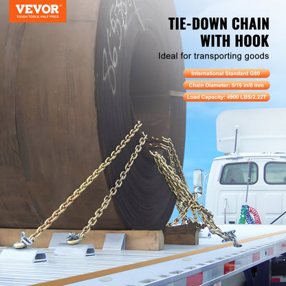 8mmX4.2m - Heavy-Duty G80 Binder Chain with Alloy Steel Hooks